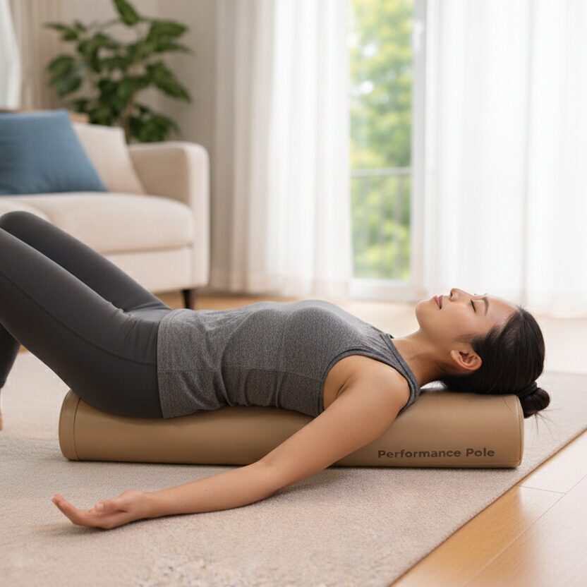 背中をあずけて寝転がる（画像はAIで作製しました）