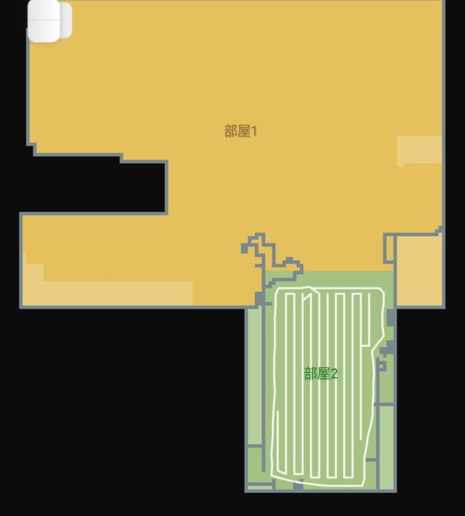 直線の動きのみの掃除回数「×1」